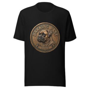 Boxer Bronze Medallion Tee, Natural Ears | Barking Past